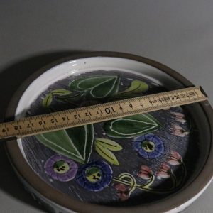 Handgjord Skål med Blomdesign, 19 cm