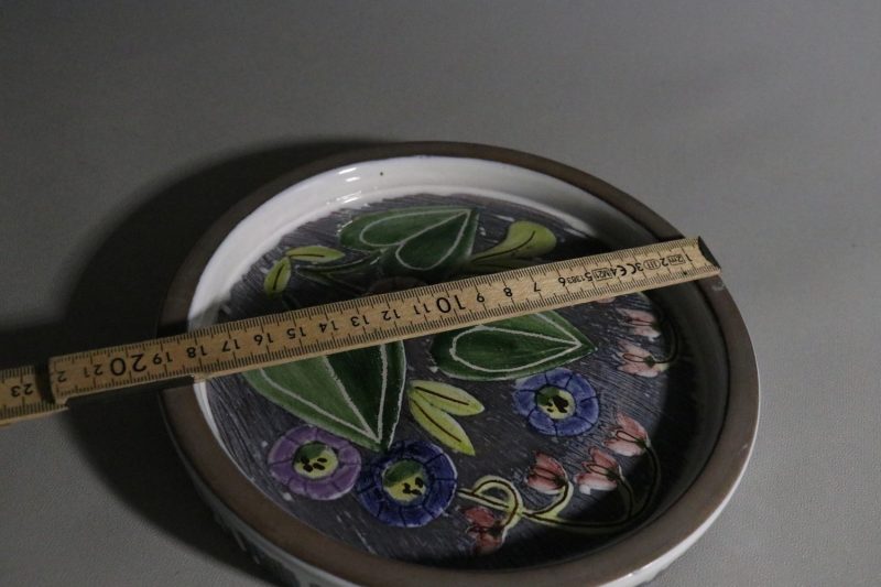 Handgjord Skål med Blomdesign, 19 cm