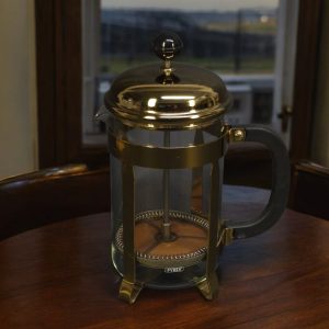 Retro Fransk Presskanna – Pyrex och Mässingdetaljer