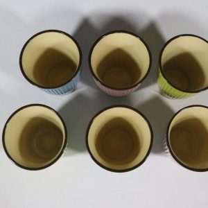 6st glas, keramik, olika färger