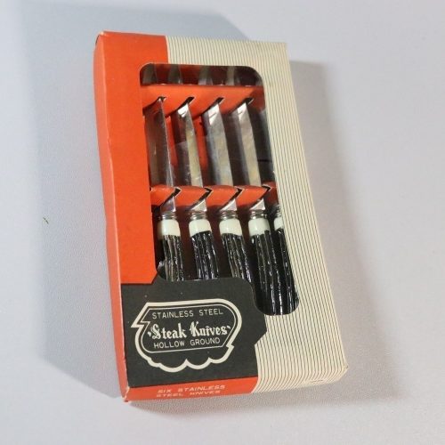 Vintage Nevco rostfritt stål 5-delar stekknivset, Japan