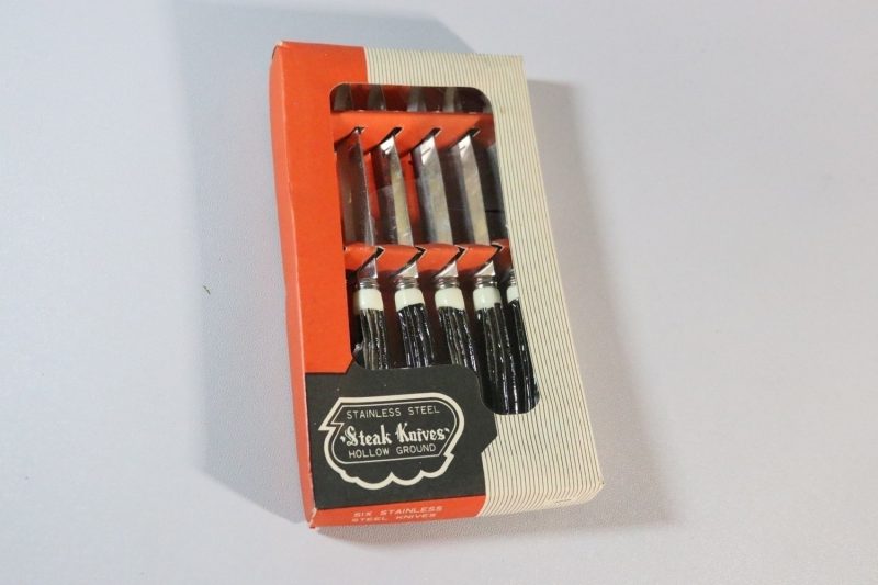 Vintage Nevco rostfritt stål 5-delar stekknivset, Japan
