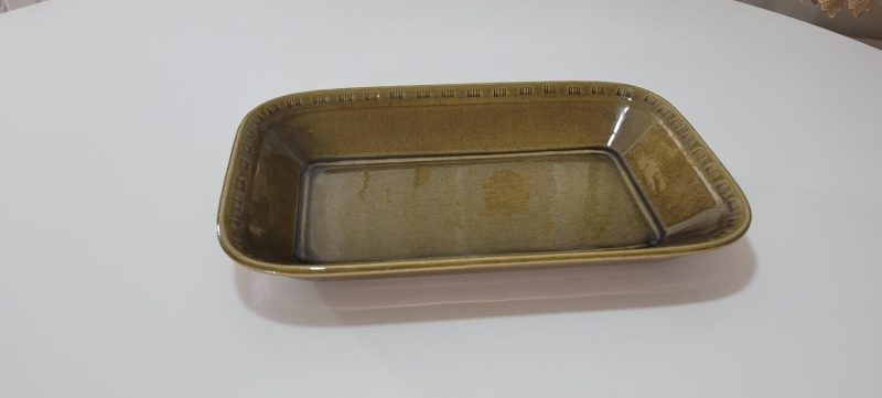 Grön ugnsform, "SWEDEN", 35x22cm