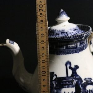 Antik Tekanna med Klassisk Blåvit Dekor - 20 cm