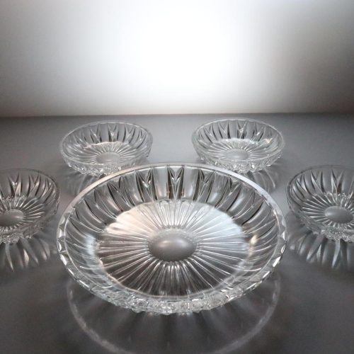 Glasfat, fruktservis, art deco