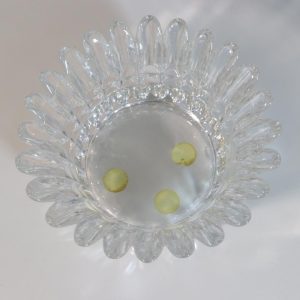 Skål, glas - oidentifierad, troligen kristall