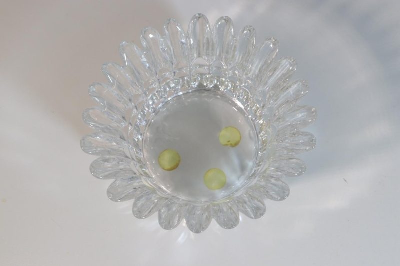 Skål, glas - oidentifierad, troligen kristall