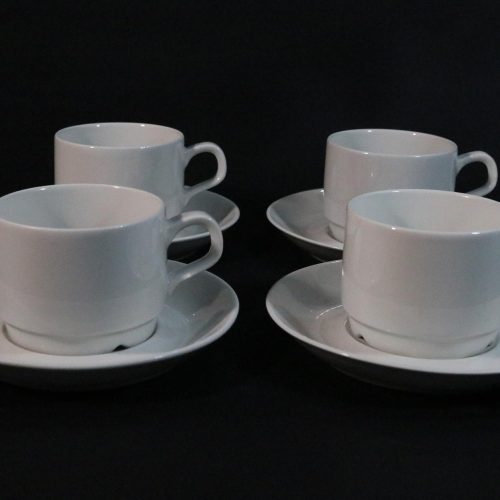 4st Kaffekoppar med fat, Rörstrand Sweden