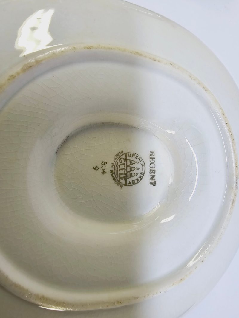 Elegant soppskål med lock och fat från Upsala-Ekeby Gefle – Serien "Regent"