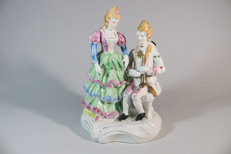Figurin, Franskt par i barockstil - 27cm