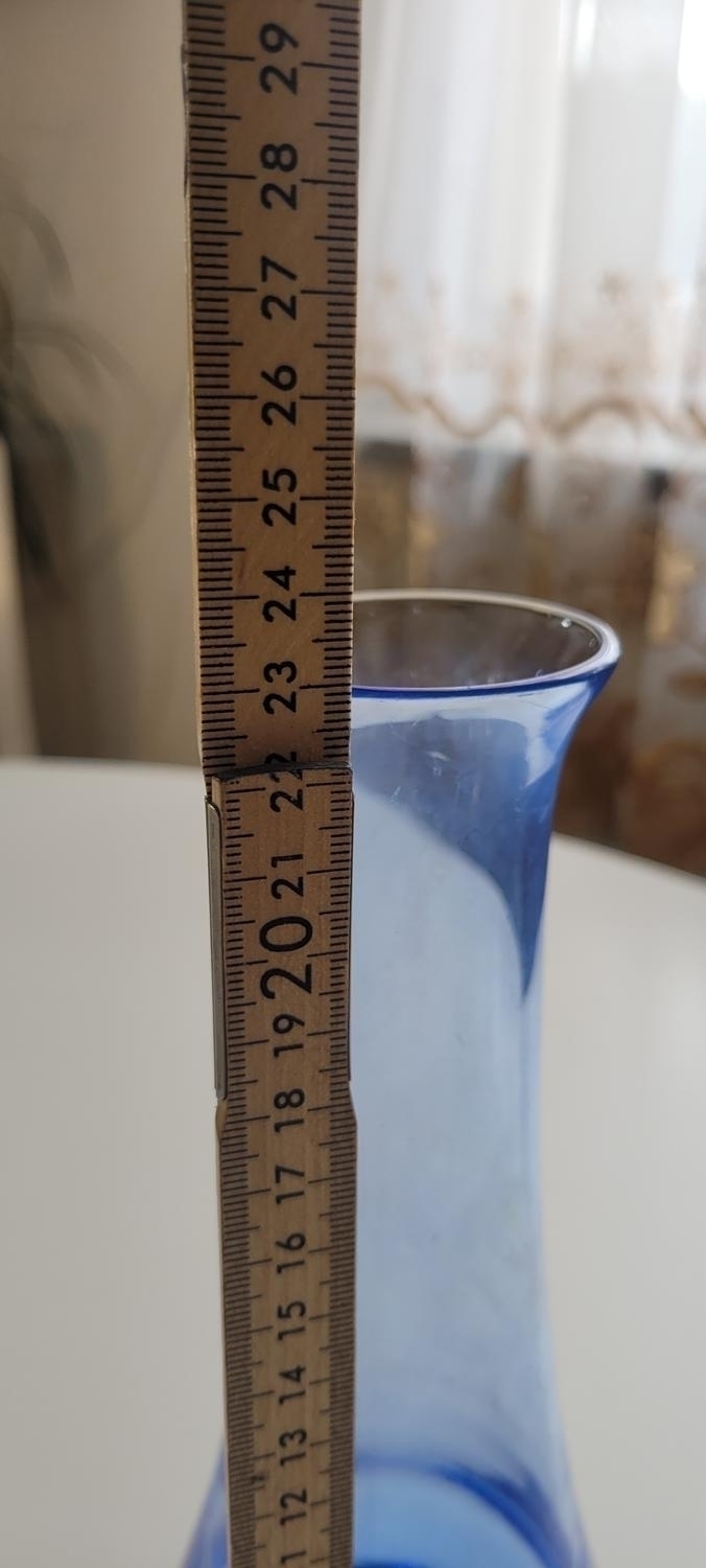 VAS, blå glas 23cm