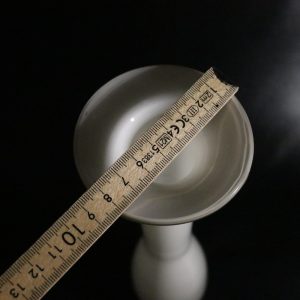 Elegant Vit Glasvas, 49 cm