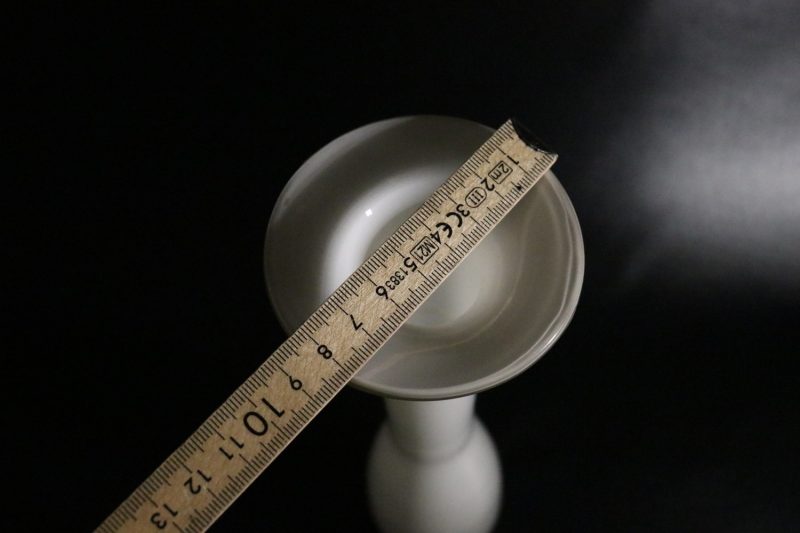 Elegant Vit Glasvas, 49 cm