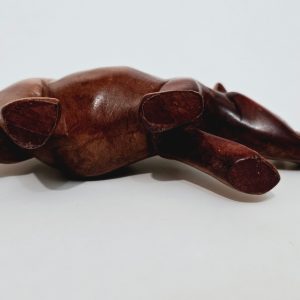 Vintage hand snidad träfigur noshörning, Kenya, 1980-tal