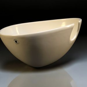 Saltglaserat fat i lergods Andersson & Johansson, Old Höganäs, 35x27cm, spricka