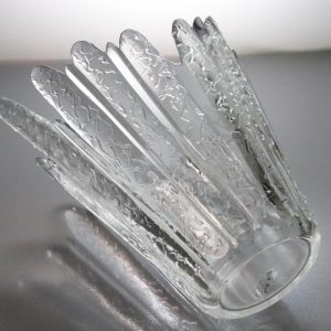 Vacker glasskål, H15cm