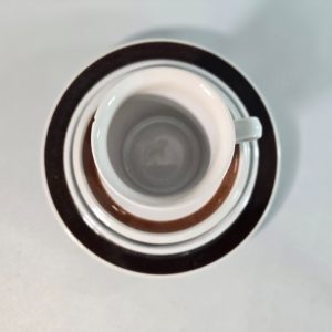 KAFFEKOPP MED FAT OCH ASSIETT, "Rosmarin", Ulla Procope, Arabia, Finland