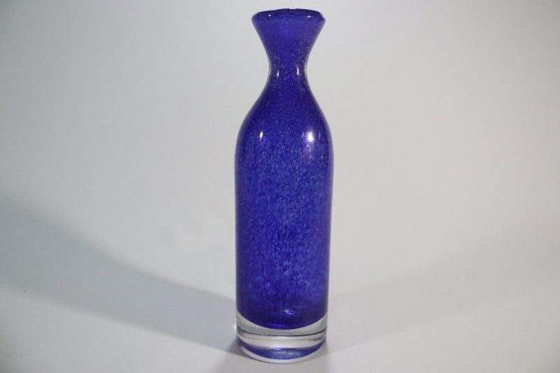 Glasvas, ca 26,5cm hög - blå