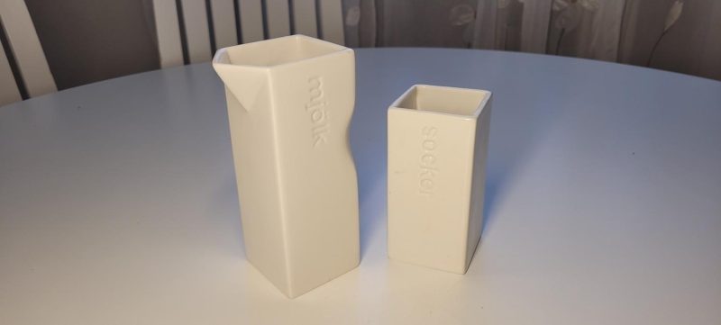 Behållare för mjölk och socker, porslin, cultdesign