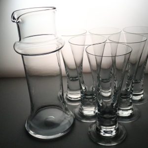 SIGNE PERSSON-MELIN, Boda, "Sangria", 6 st glas på fot, 1 tillbringare