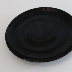 Glasfat i färgat glas - svart - 29cm