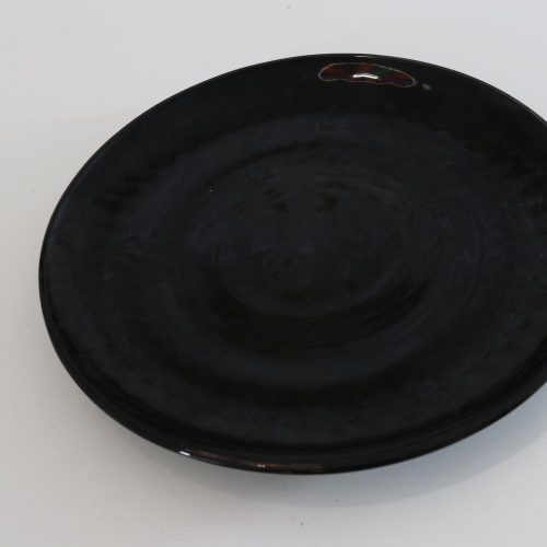 Glasfat i färgat glas - svart - 29cm