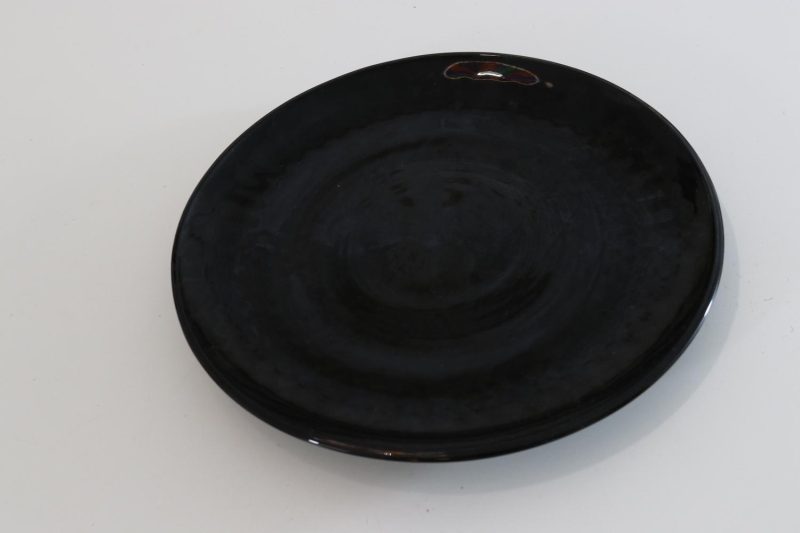 Glasfat i färgat glas - svart - 29cm