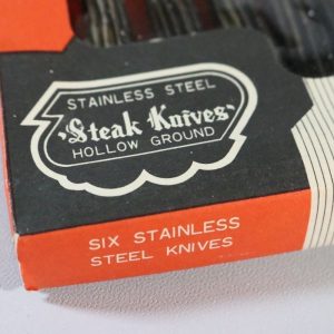 Vintage Nevco rostfritt stål 5-delar stekknivset, Japan