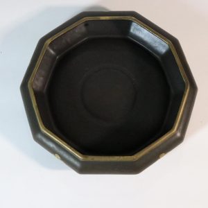 Sällsynt Arabia Finland Art Deco skål brun med guldöverdrag, 1930-tal Snellman