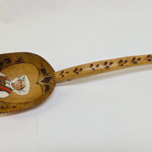 Handmålad Träslev – Svensk Folkkonst, 13 cm