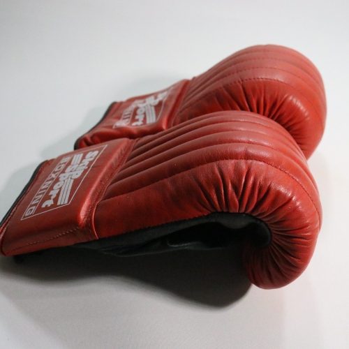 Boxhandskar i röd läder - Skip Sport Boxing
