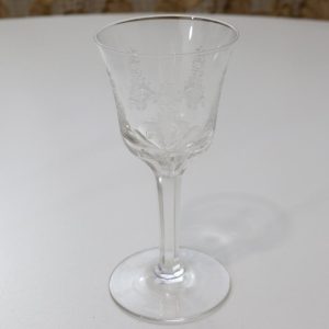 Glasservis med graverad dekor - 6st
