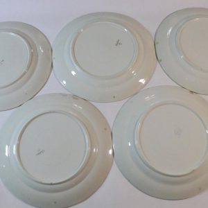 5st flata tallrikar Gefle "Guldros", nagg förekommer - 24cm