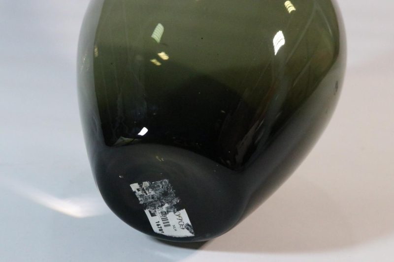 IKEA SALONG Handblåst grön glasvas