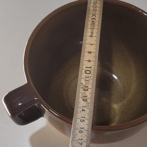 UPSALA-EKEBY, Karott, brunglaserad keramik 10,5cm