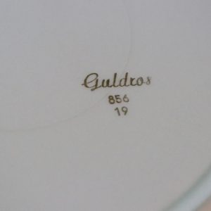 5st flata tallrikar Gefle "Guldros", nagg förekommer - 24cm