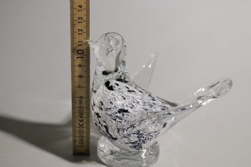 Unik Glaskonst Fågel – 12 cm Elegant Dekoration
