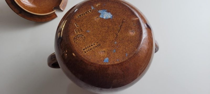 Karott / gryta med lock, old-Höganäs, 22cm