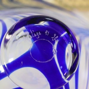 Skål, Vacker konstglas, troligen från svensk glasbruk