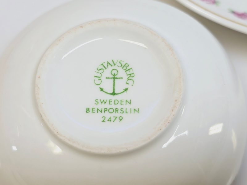 Elegant kaffeservis "Rosor" från Gustavsberg – komplett set med 6 delar!