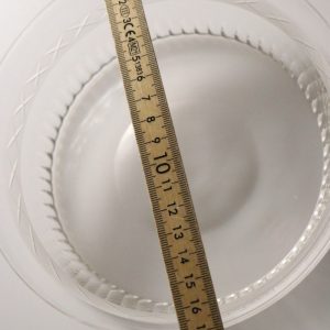 Vacker glasskål, 17cm