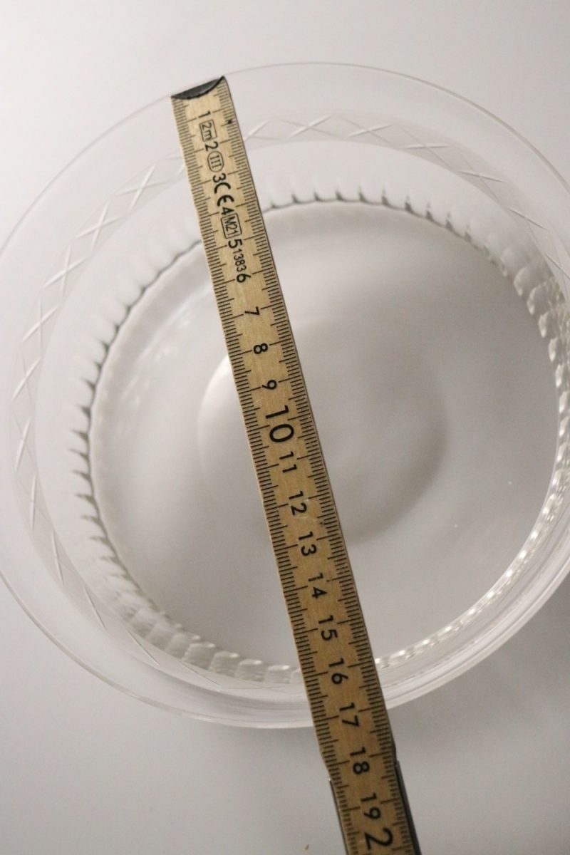 Vacker glasskål, 17cm
