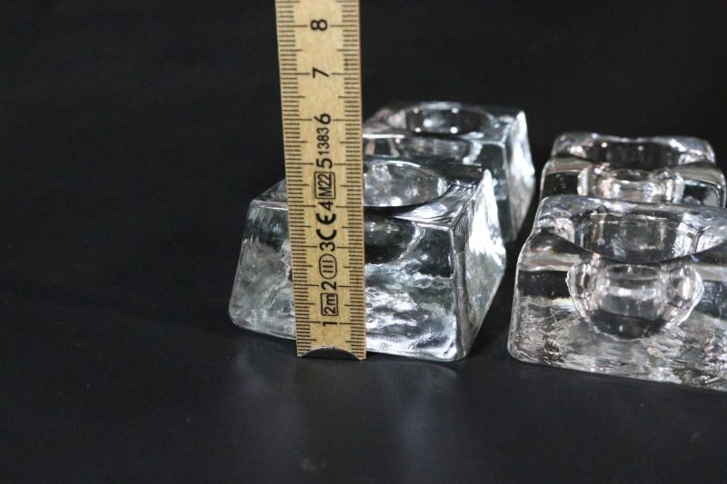Konstglashyttan Urshult 8 ljusstakar i glas