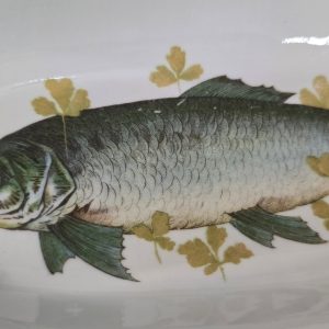 FISKFAT, 2 st, keramik, sannolikt Tjeckoslovakien