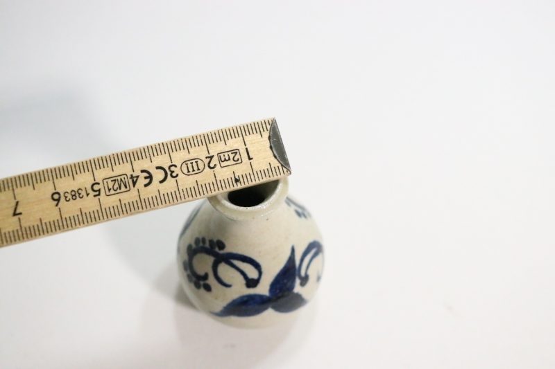 Miniatyrvas, saltglaserad stengods - Handarbeit Made in GDR expartic