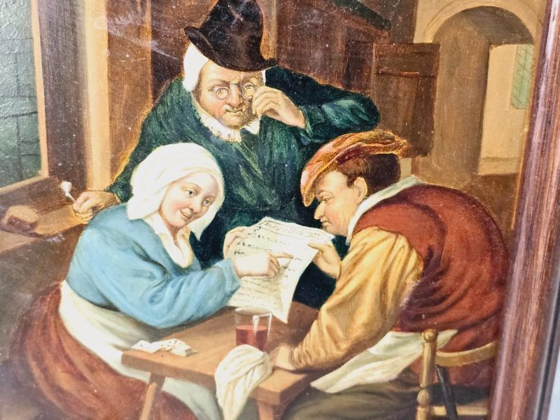 Kopparmålning, David Teniers, Adriaen Brouwer, eller Adriaen van Ostade 1800-tal