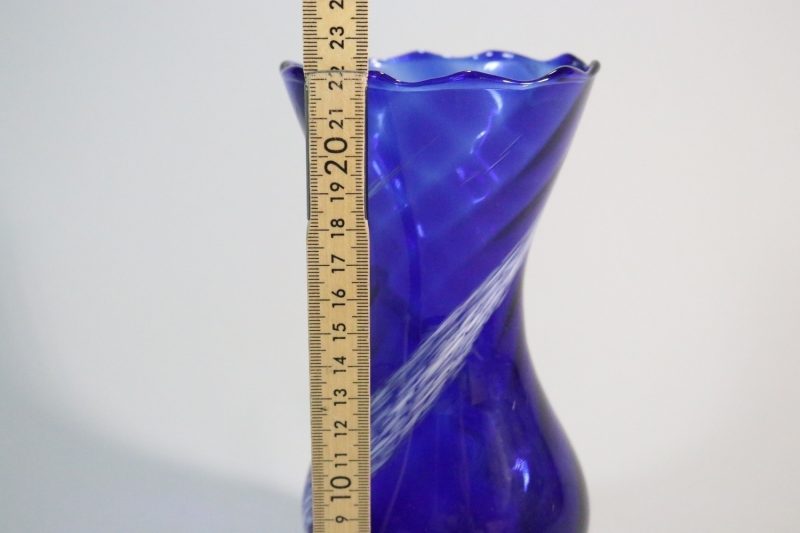 Glasvas, Koboltblå - 22cm