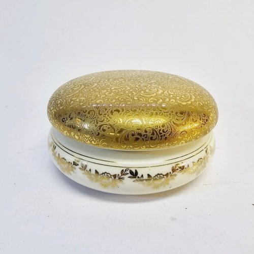 Elegant ALKA Kunst Kronach Burk med Lock – Äkta Gulddekor, Bavaria