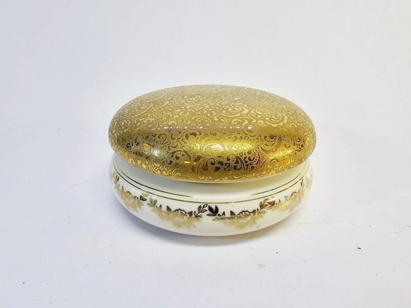 Elegant ALKA Kunst Kronach Burk med Lock – Äkta Gulddekor, Bavaria