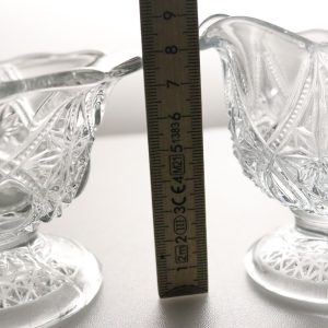 Elegant Gräddkanna och skål i högkvalitativt klart glas